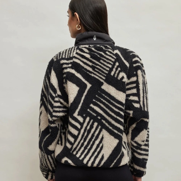 Hit The Slopes Printed Fleece Jacket - Geo Line Combo - Picture 2 of 4